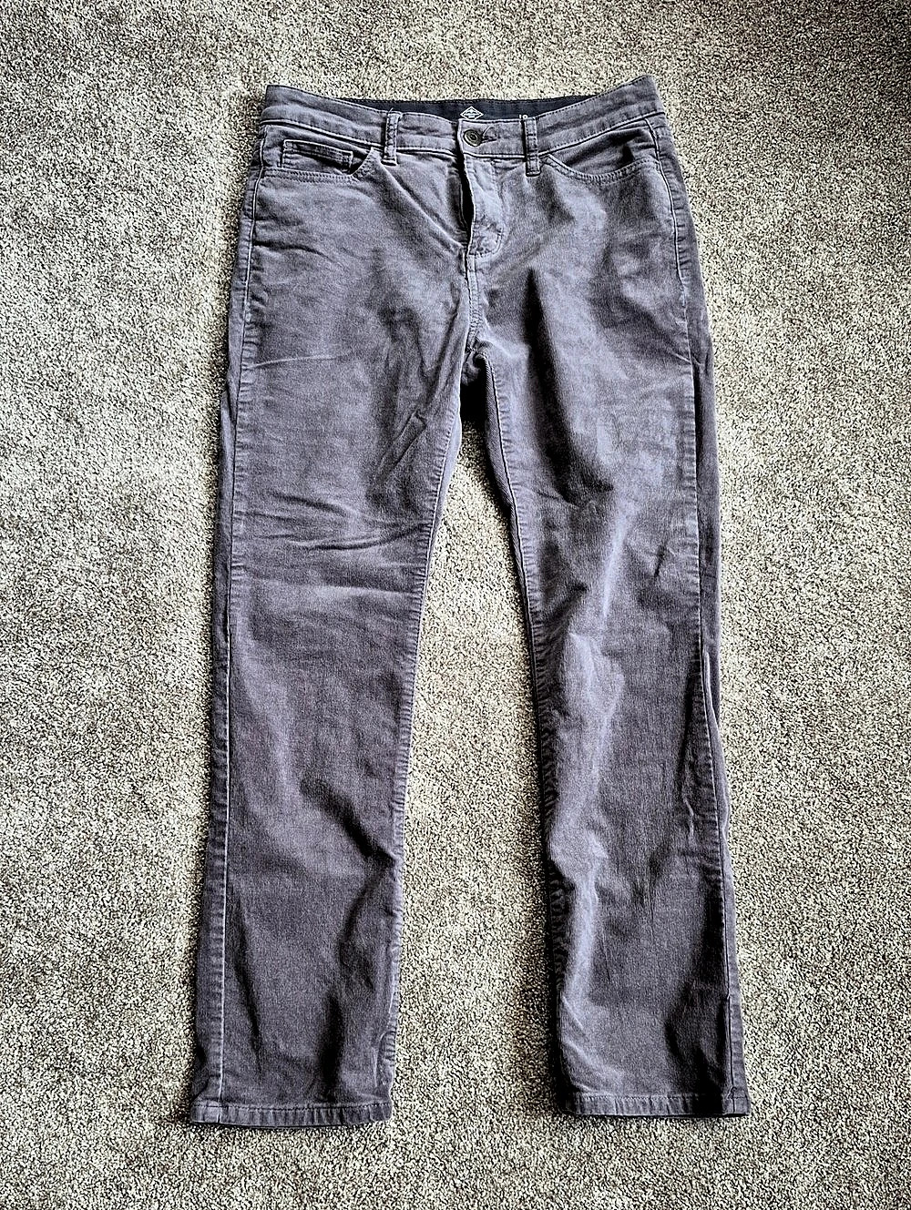 St. John's Bay Gray Straight Leg Corduroys